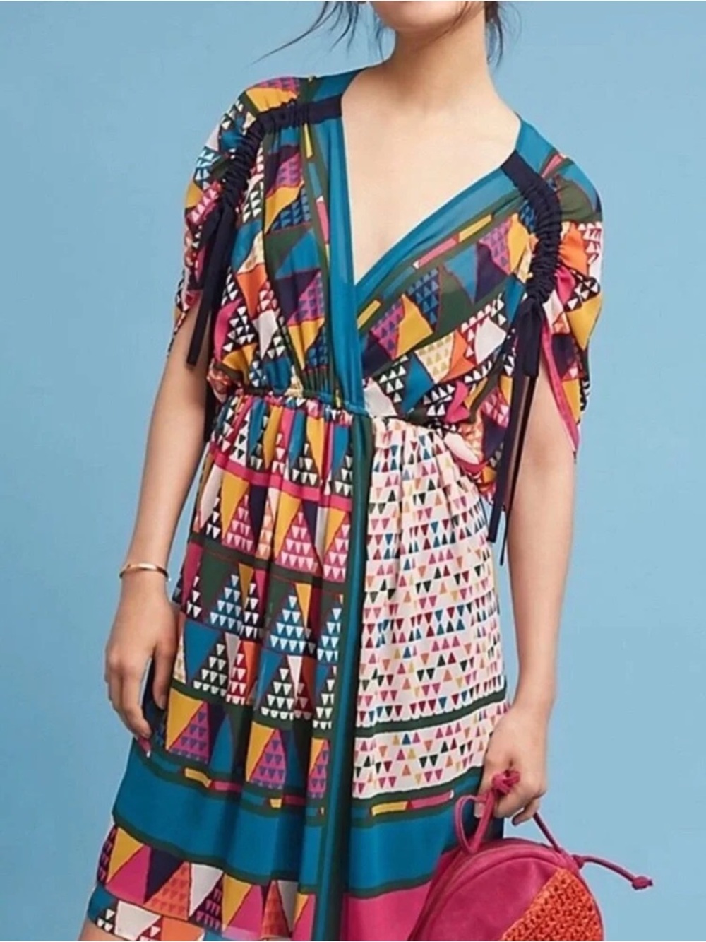 Anthropologie-Maeve-Multicolor-Geometric-Artsy-Sheer-Swim Coverup-Artistic-4